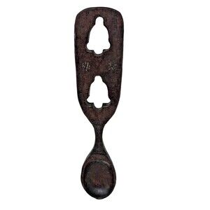 Vintage Welsh Folk Art Hand Crafted Wooden Loving Spoon Wales Love Wedding Gift
